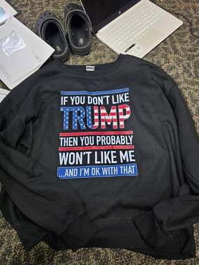 Mission Ridge Trump Sweatshirt Size L Black